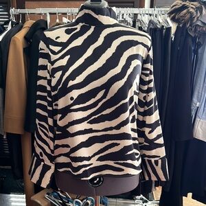 Stylish Black and White Zebra Print Women's Jacket